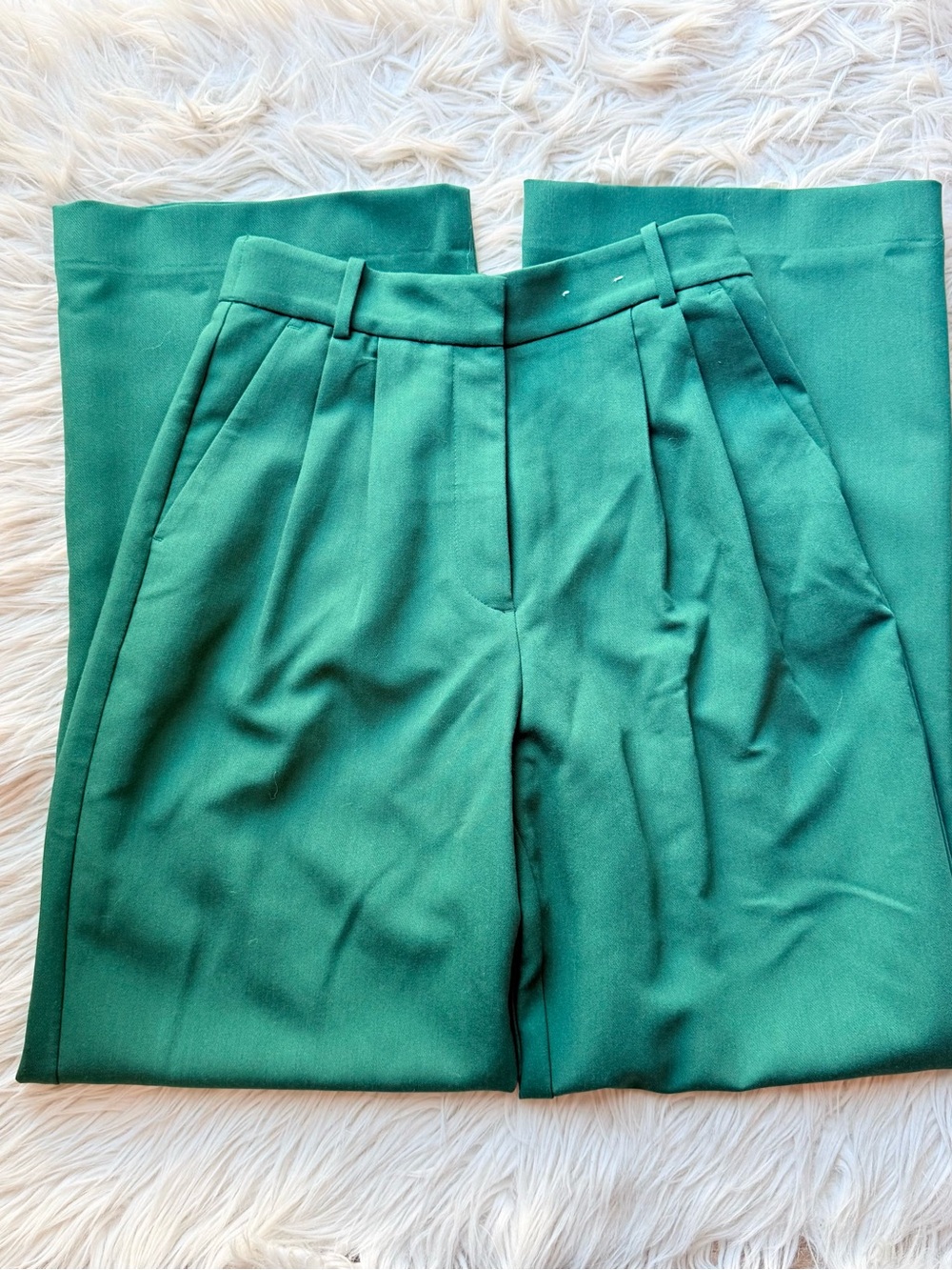 Abercrombie Curve Love Sloane Wide Leg Pants 25 / 0 Green High Rise Trouser